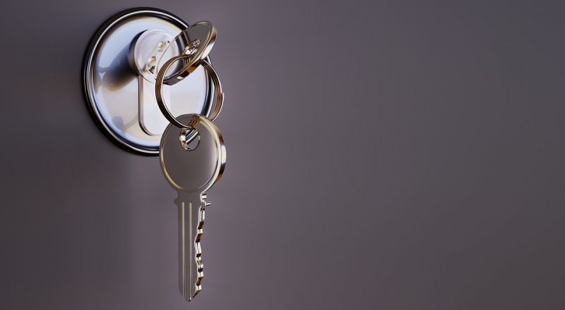 clé porte