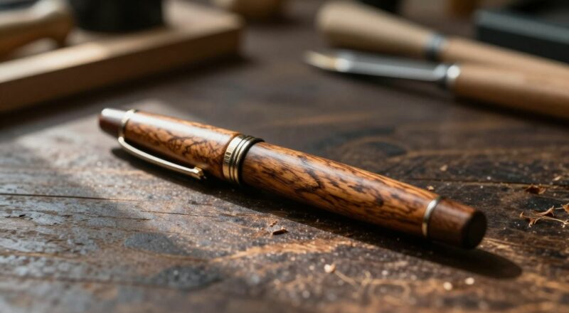 Comment est fabriqué un stylo en bois fait main ?